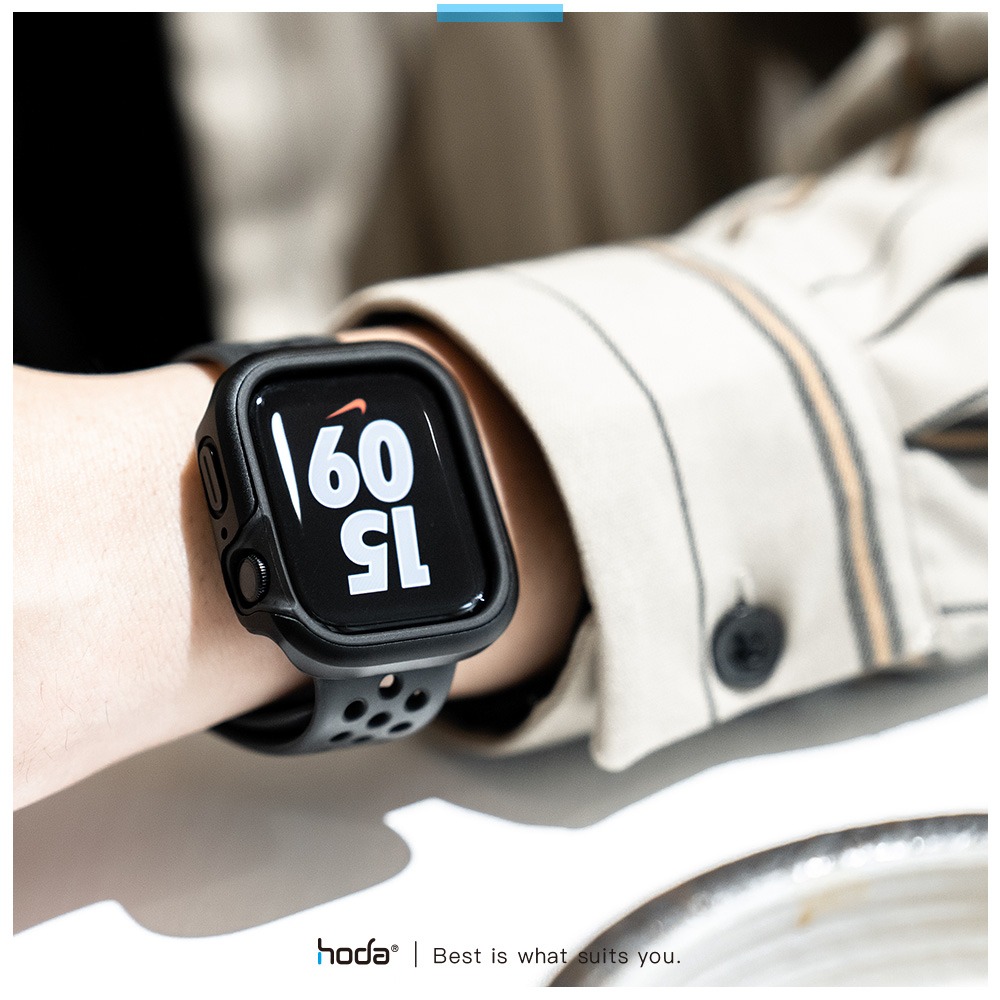 hoda Apple Watch S9 S8 SE S7 曜石鋁合金防摔保護殼-細節圖6