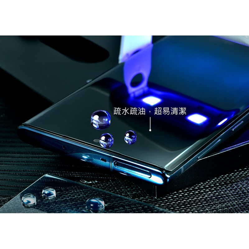 hoda 三星 S23 Ultra S22 Note20 3D防爆9H鋼化玻璃保護貼 UV膠全貼合內縮滿版-細節圖3