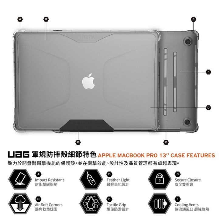 UAG Macbook Pro 16吋 14吋 13吋 M1 M2 2022 2021 2020 耐衝擊保護殼-細節圖8