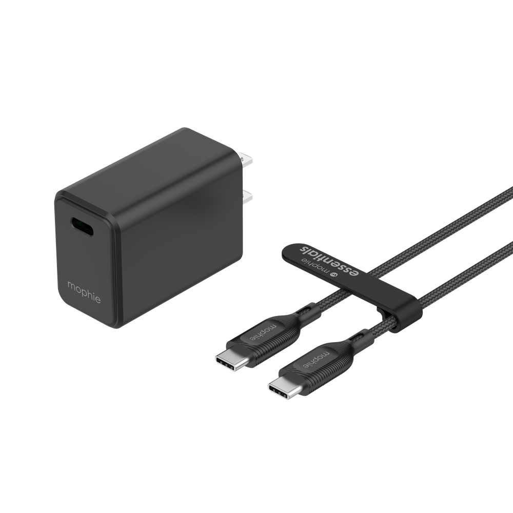 mophie 30W 電源供應器/充電器 + USB-C 編織快速充電傳輸線 100cm 充電組-細節圖3