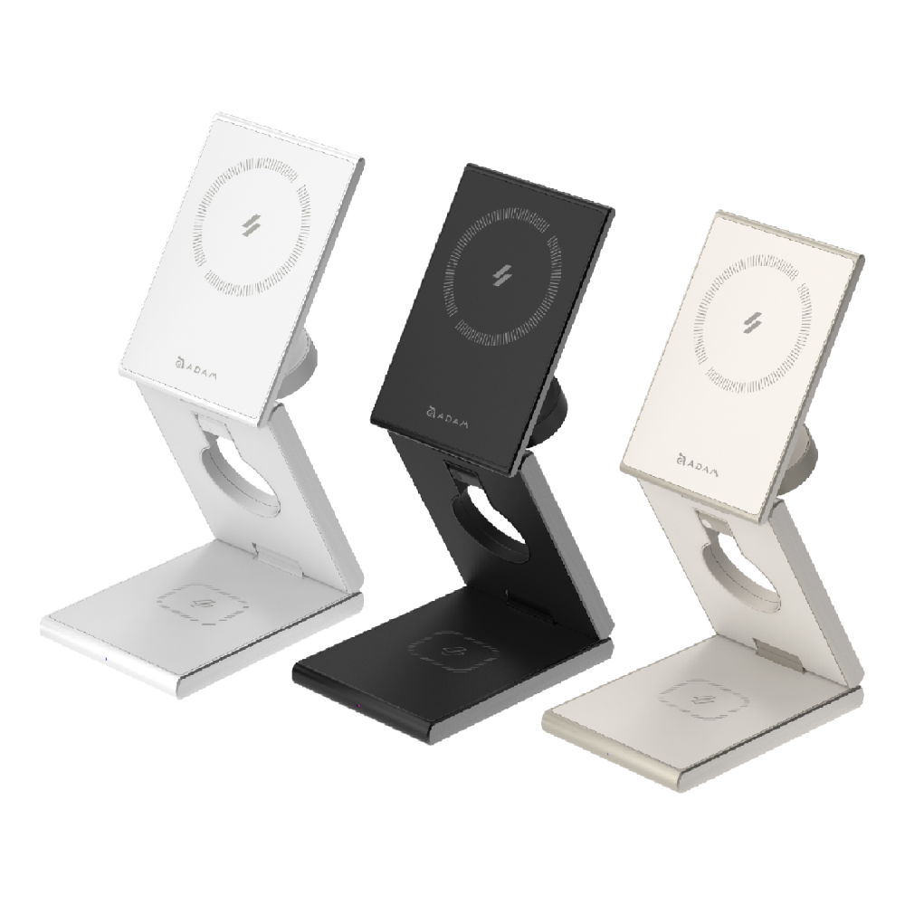 ADAM iPhone 15 Pro Max 亞果 Mag Z 折疊式三合一旅行磁吸無線充電座-細節圖2