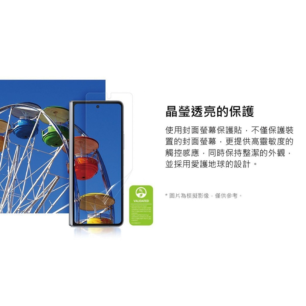 SAMSUNG Galaxy Z Fold5 原廠封面螢幕保護貼 - 透明 (EF-UF946C)-細節圖6