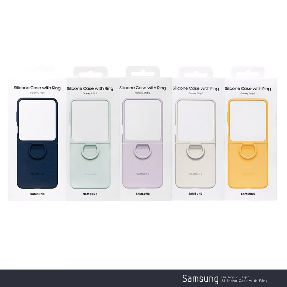 SAMSUNG Galaxy Z Flip5 原廠矽膠薄型保護殼 ( 附指環扣 ) EF-PF731T-細節圖11