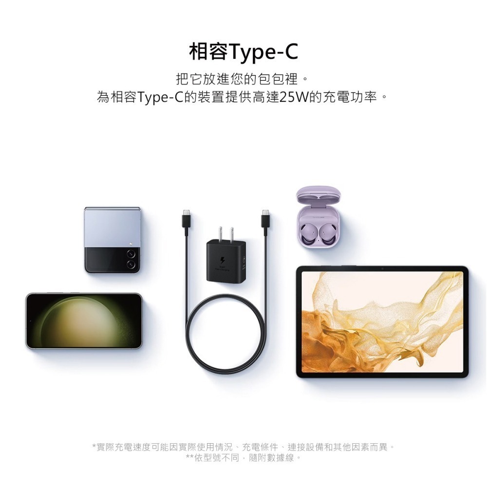 Samsung 三星 原廠新款 25W 超級快充+雙Type C線組 - 支援S25 S24系列【T2510 / 盒裝】-細節圖10