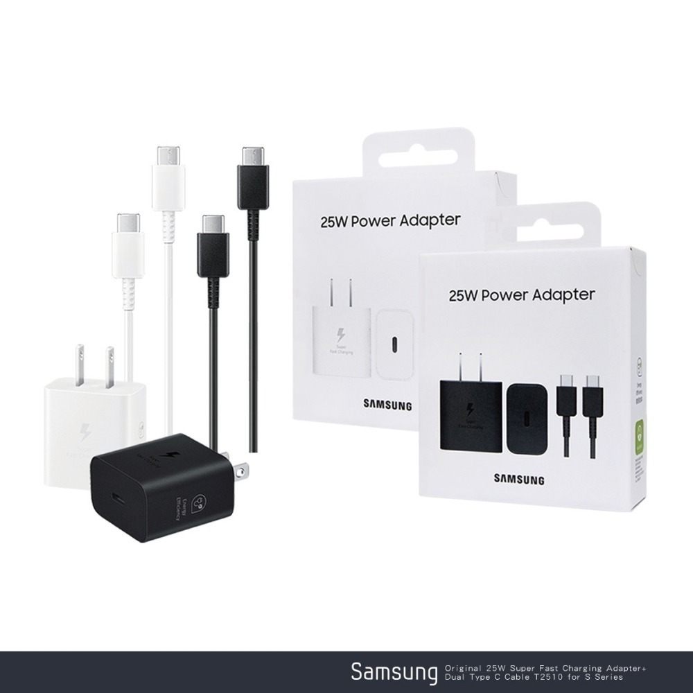 Samsung 三星 原廠新款 25W 超級快充+雙Type C線組 - 支援S25 S24系列【T2510 / 盒裝】-細節圖11