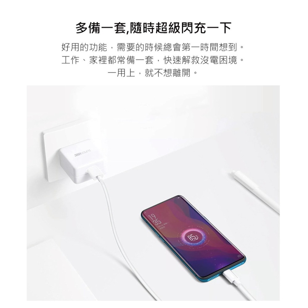 OPPO 原廠DL129 6.5A Type-C 超級閃充充電線 SuperVOOC (密封裝)-細節圖8