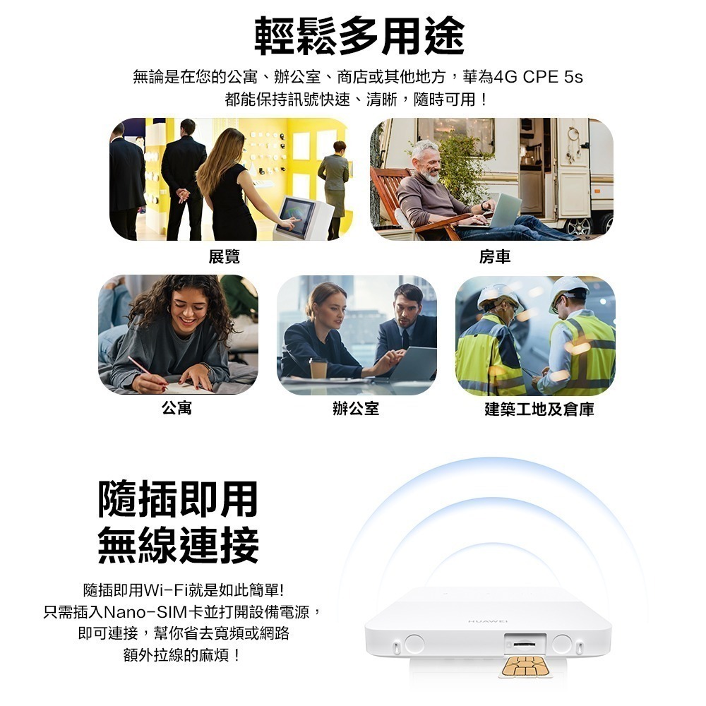 【加碼送華為後背包+榮耀Type-C耳機+自拍桿】HUAWEI 4G CPE 5s路由器B320-323(聯強保固一年)-細節圖3