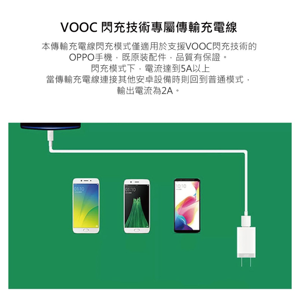 OPPO 原廠DL118 Micro USB充電線,支持VOOC 5V/4A閃充 (密封裝)-細節圖7