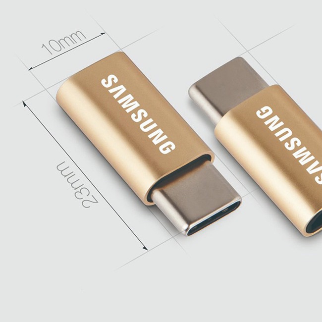 SAMSUNG 三星 Micro USB to Type C 原廠轉接器_金 (盒裝)-細節圖7