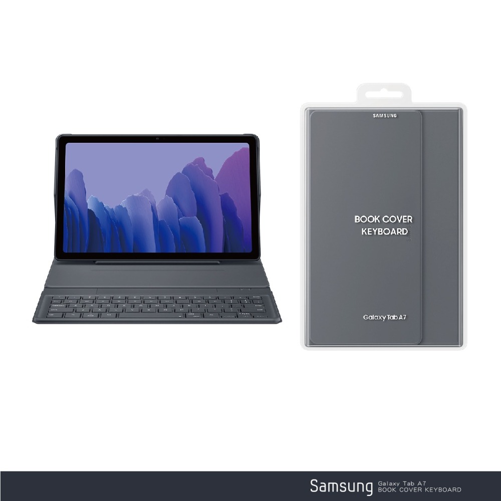 SAMSUNG 原廠 Galaxy Tab A7 書本式鍵盤皮套 - 灰 (EF-DT500)-細節圖11