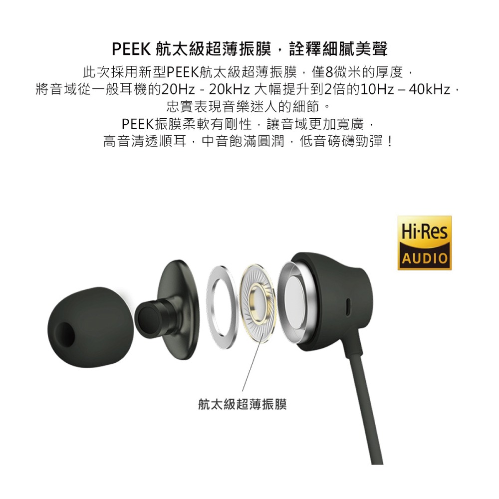 HTC 原廠 USonic MAX-320 入耳式耳機 Type-C - 灰 (密封袋裝)-細節圖7