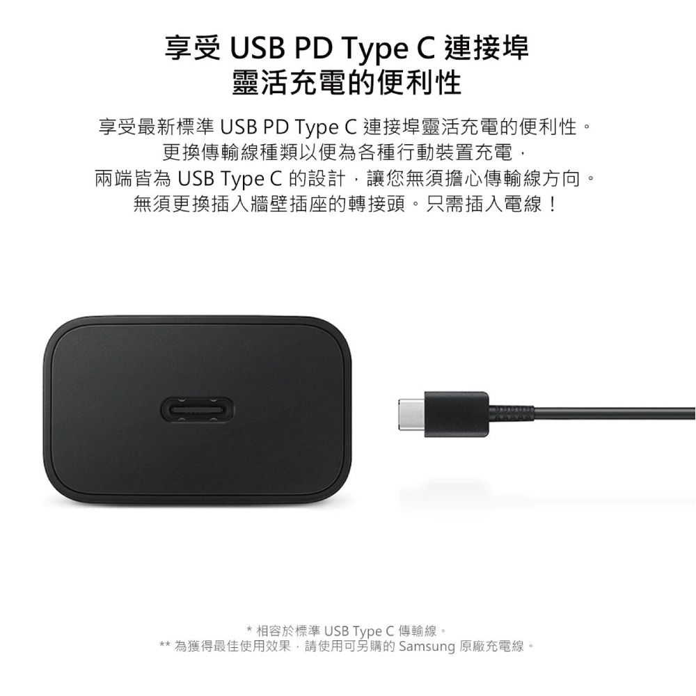 SAMSUNG 15W Type C充電線組-支援A系列 (內含原廠T1510盒裝旅充頭+三星製造雙Type C線)-細節圖8