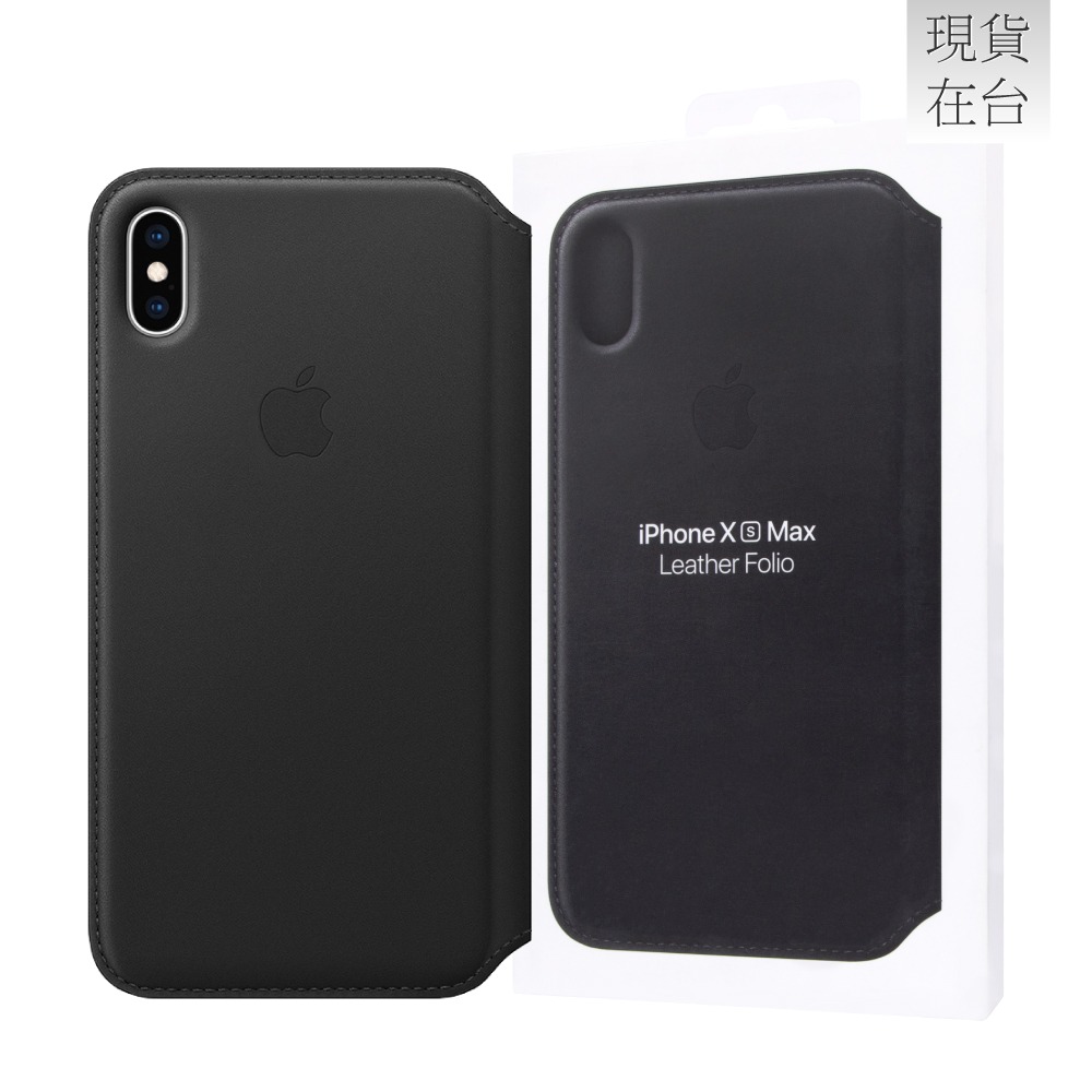 Apple 原廠 iPhone Xs Max Leather Folio 皮革雙面夾 黑 (台灣公司貨)-細節圖2