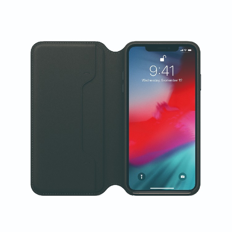 Apple 原廠 iPhone Xs Max Leather Folio 皮革雙面夾 黑 (台灣公司貨)-細節圖7