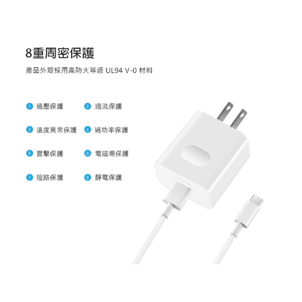 HUAWEI 華為原廠4.5V/5A 超快充充電器+5A Type-C 傳輸充電線組 (密封袋裝)-細節圖5