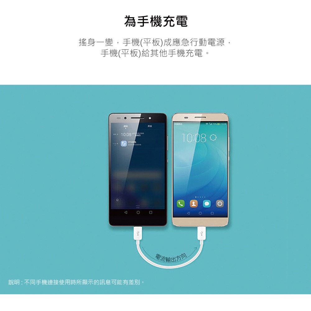 HUAWEI華為 原廠 Micro USB to Micro USB 電源輸出線 10cm - 白 (盒裝)-細節圖8