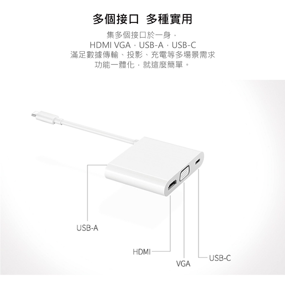 HUAWEI華為 原廠AD11 MateDock 2 多媒體HDMI轉接器 Type C - 白 (盒裝)-細節圖7