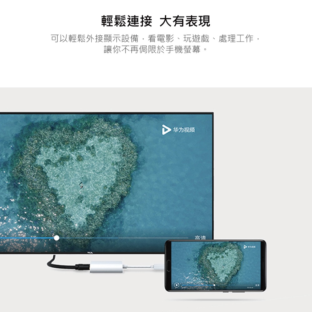 HUAWEI華為 原廠AD11 MateDock 2 多媒體HDMI轉接器 Type C - 白 (盒裝)-細節圖8