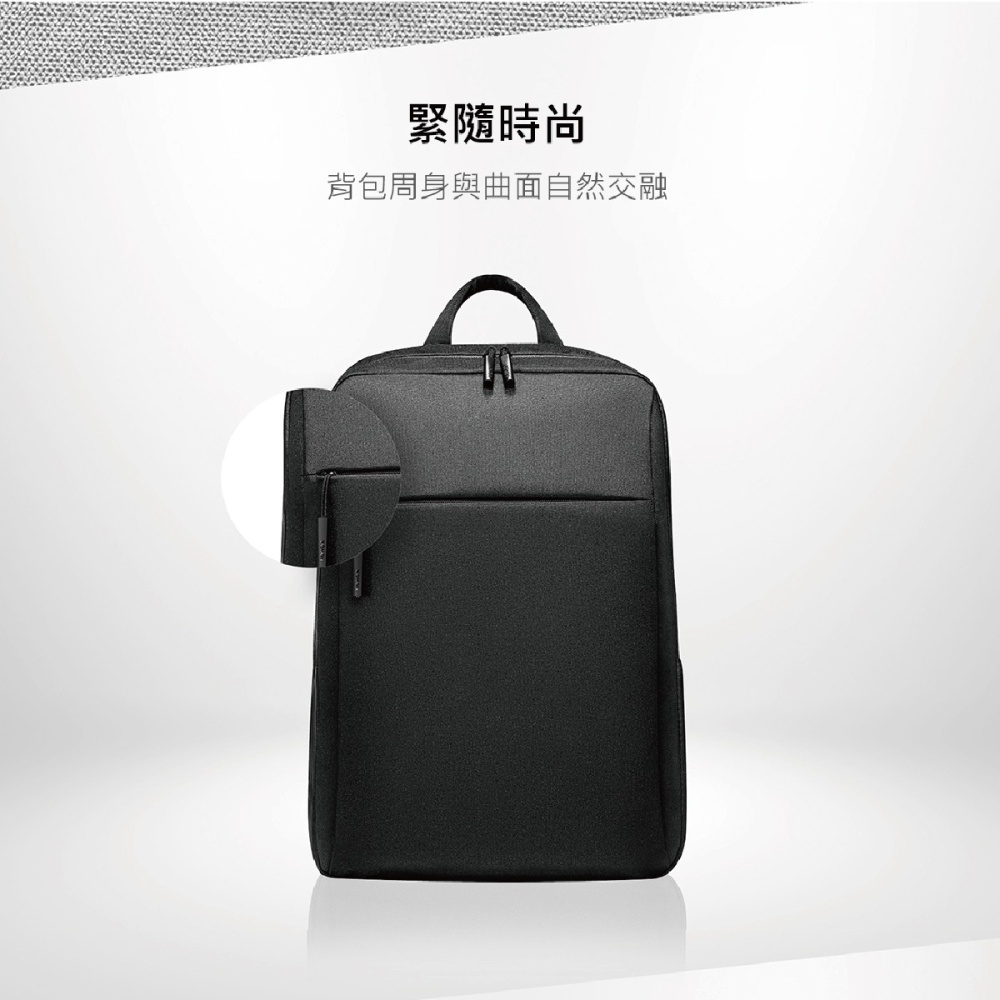 HONOR榮耀 原廠AD60 極簡雙肩背包/筆電背包 - 黑色 (適用16吋以下筆電)-細節圖5
