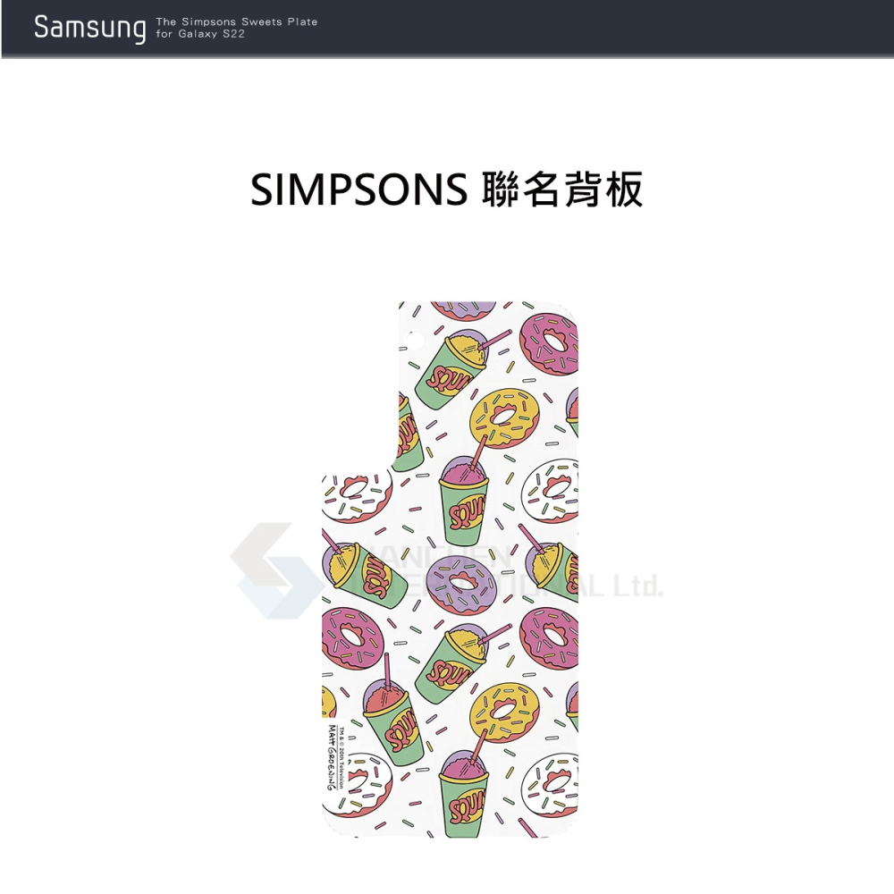 SAMSUNG 原廠 SIMPSONS聯名背板 for S22 邊框背蓋兩用保護殼(公司貨)-細節圖3