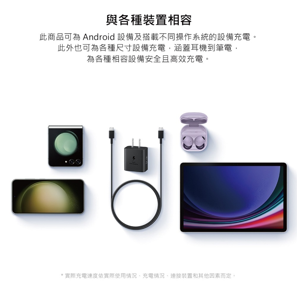 Samsung三星 原廠 25W PD 3.0超快充T2510+3A,1.8m 雙Type C 線DX310 (公司貨)-細節圖9