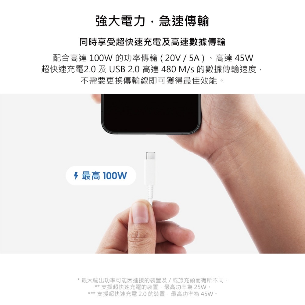 Samsung三星 原廠 25W PD 3.0超快充T2510+5A,1.8m 雙Type C 線DX510 (公司貨)-細節圖9
