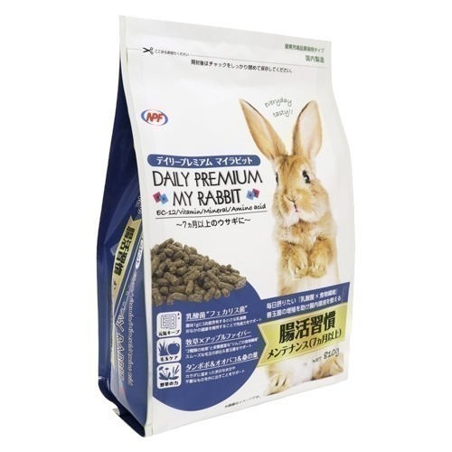 日本 NPF My兔 兔飼料 腸活習慣 無麩質 成兔/老兔/全齡兔 810g-細節圖2
