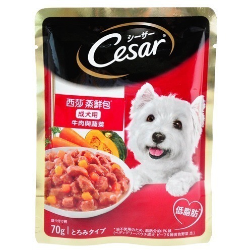 📣現貨 快速出貨🚀 每包18元 Cesar 西莎 蒸鮮包70g 鮮食包 狗餐包 狗罐頭 西莎蒸鮮包-規格圖2
