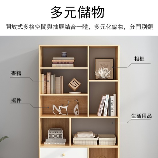 【台灣現貨 003】書櫃 收納櫃 儲物櫃 書架 簡易書櫥 靠牆置物架 收納儲物層架 多功能展示櫃 可貨到付款-細節圖5