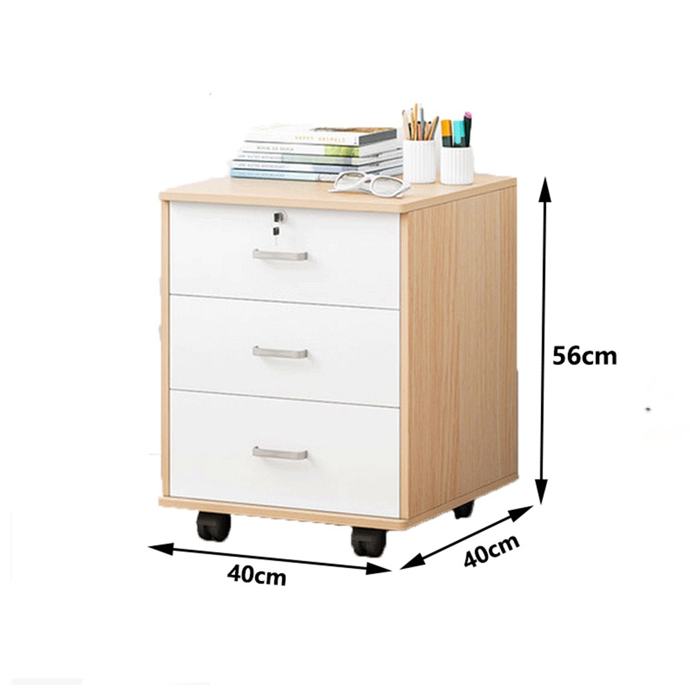 【台灣現貨 035】文件櫃  辦公室移動文件櫃 帶鎖資料櫃子 抽屜儲物收納 檔案櫃 木質矮櫃 資料櫃  免運-細節圖7