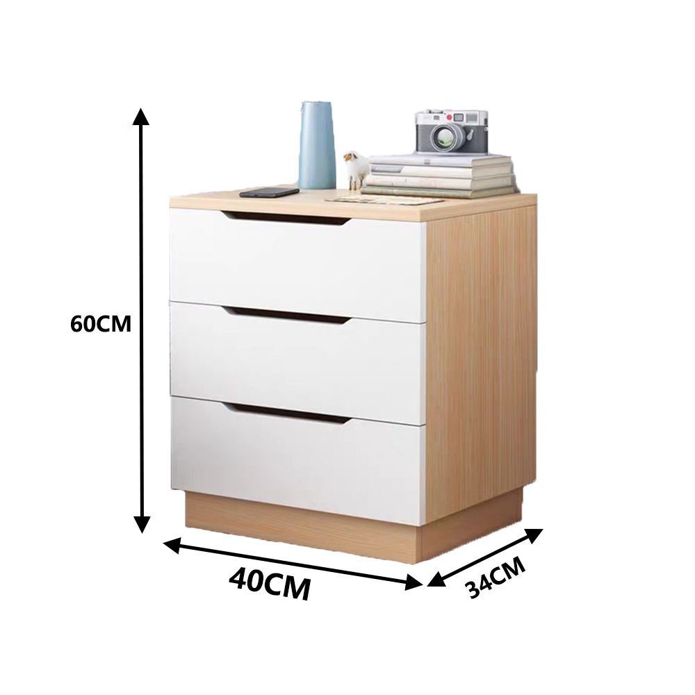 【台灣現貨 063】 床頭櫃  邊桌 三層抽屜櫃 床邊櫃 收納櫃 斗櫃 小櫃子 床邊桌  可貨到付款 免運-細節圖7