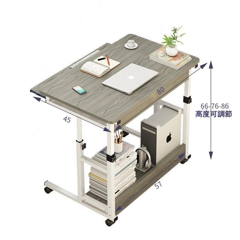 【台灣現貨 108】電腦桌 升降移動 帶收納 書桌  多功能電腦桌 帶鍵盤架 DIY寫字桌 辦公桌 大桌面 可貨到付款-細節圖9