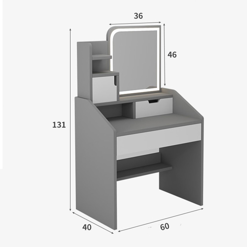 [E家工廠110]  北歐化妝桌  帶燈 大容量 化妝台 梳妝桌 梳妝台 鏡台 收納化妝台 收納化妝桌  可貨到付款-細節圖8