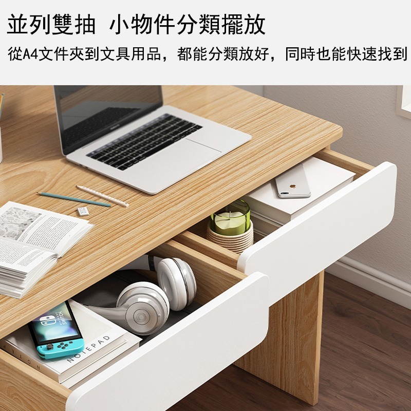 【台灣現貨 194】書桌  電腦桌  70CM工作桌 抽屜收納 DIY寫字桌 辦公桌 大桌面收納桌 免運  可貨到付款-細節圖4