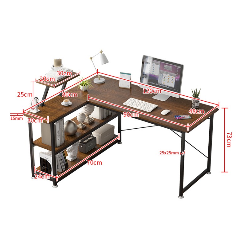 【E家工廠215】 L型工作桌  書桌 轉角桌 書櫃可左右互換 帶收納   多功能電腦桌    大桌面收納  可貨到付款-細節圖10