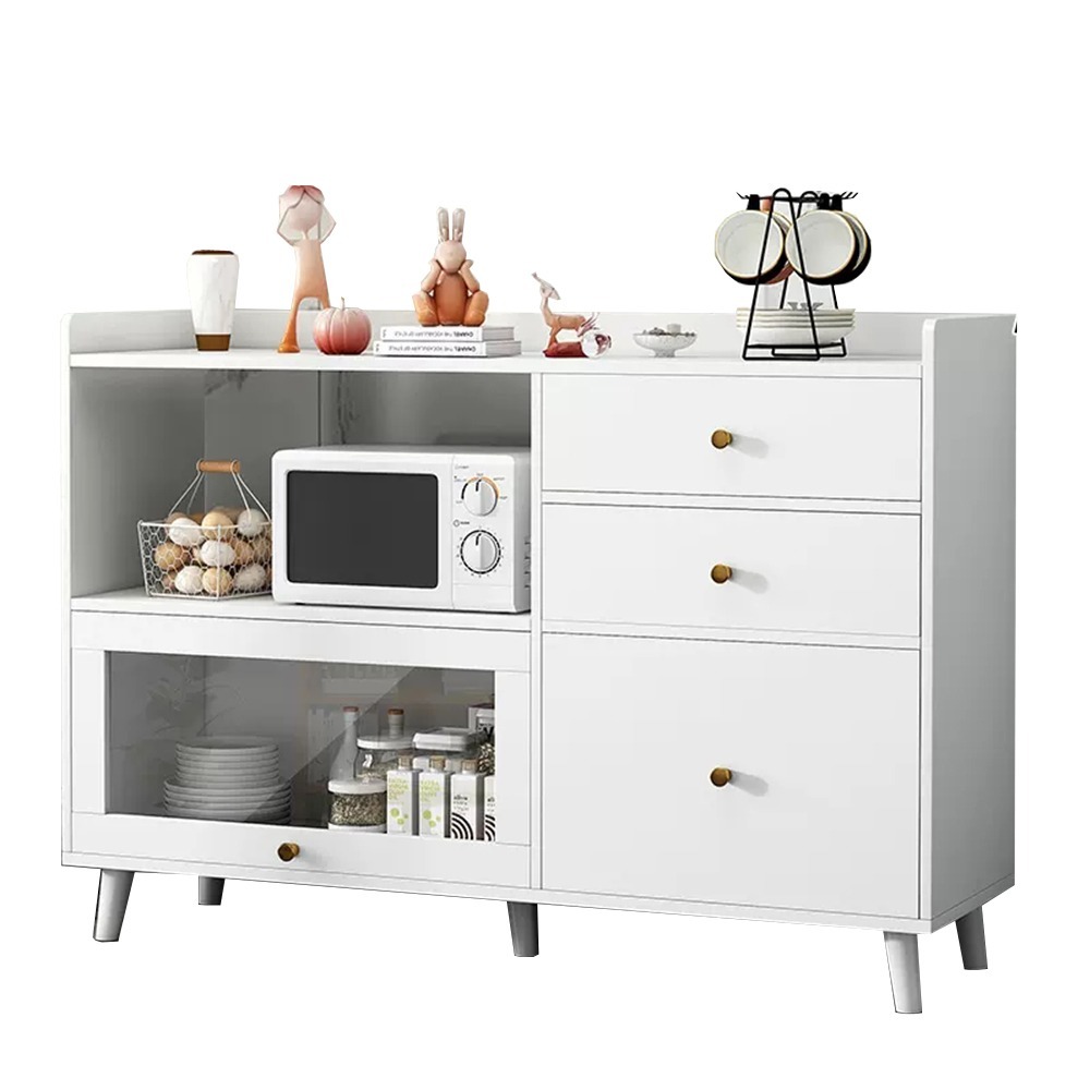 【台灣現貨 264】餐邊櫃 廚房櫃 置物收納桌 簡易小櫃子 置物架 多功能 多層 儲物櫃 茶水櫃 免運 可貨到付款-細節圖7