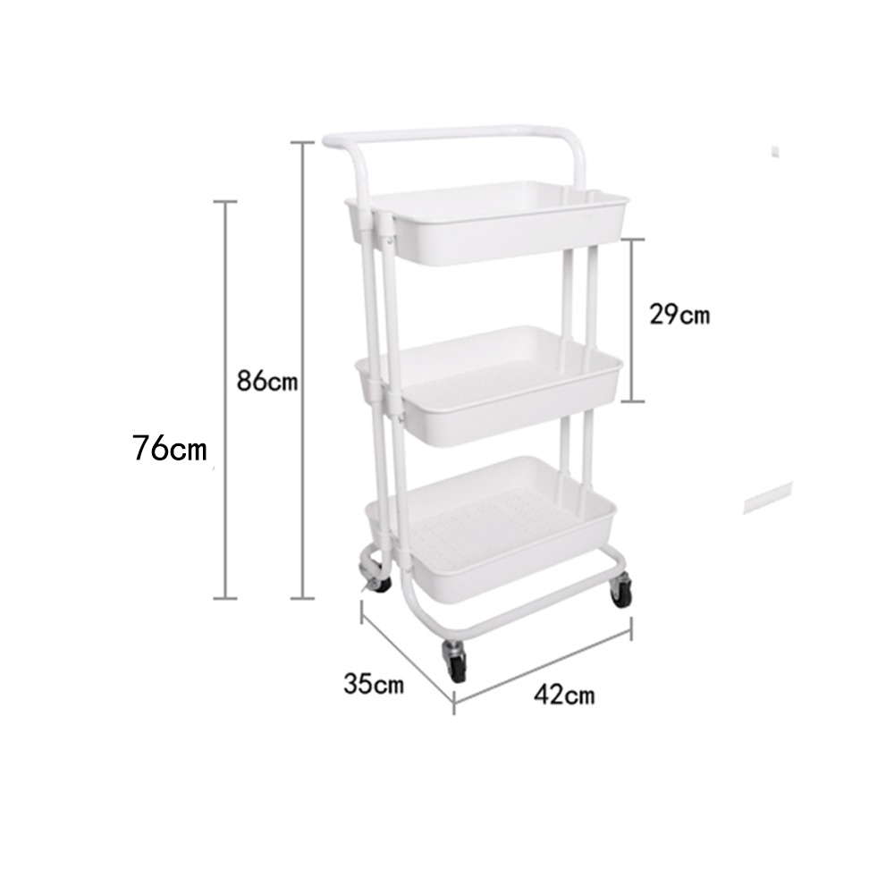 【E家工廠376】收納推車 置物手推車 置物籃推車 置物架 廚房推車  廚房收納架 層架推車 三層推車 免運-細節圖10