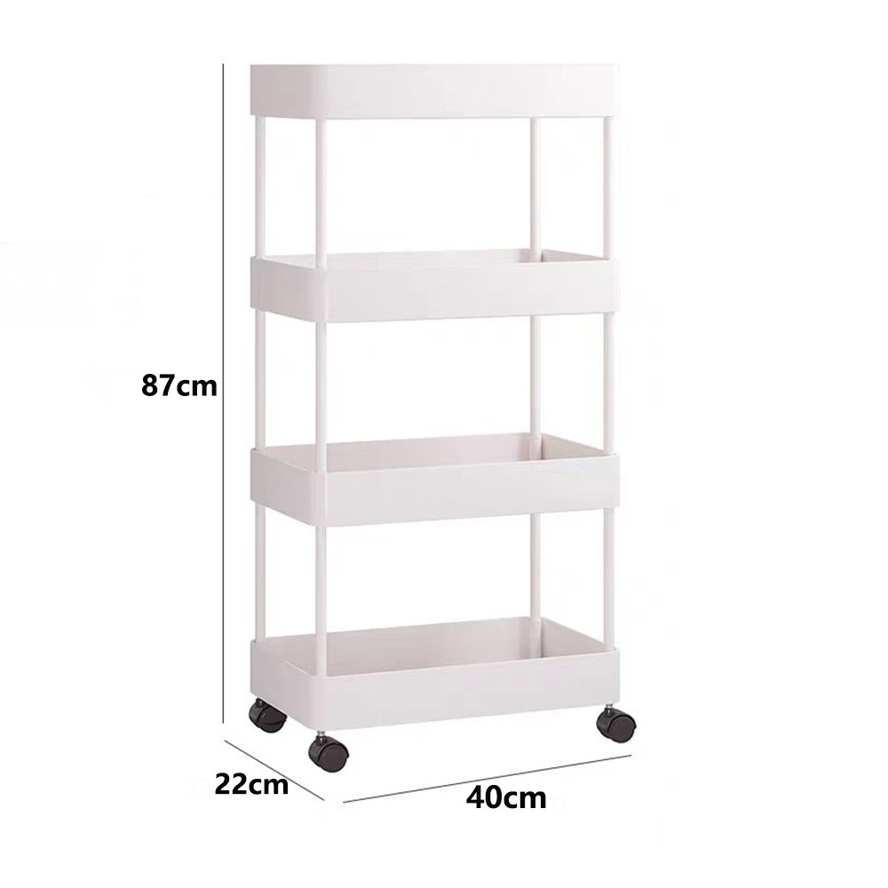 【E家工廠401】 置物手推車 置物籃推車 置物架 廚房推車 收納推車 廚房收納架 層架推車 四層推車 免運-細節圖10