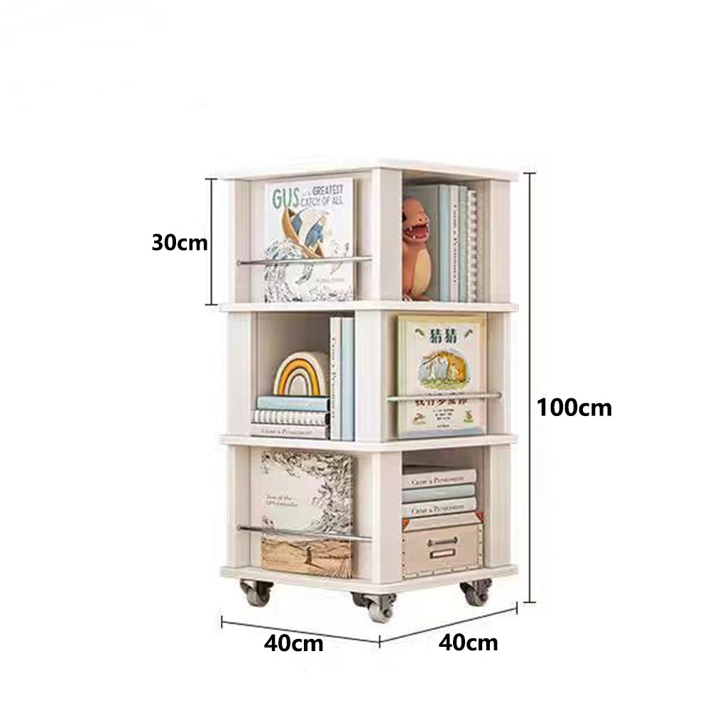 【台灣現貨153】360°旋轉書架 大容量 書籍收納架 桌面書架 書架櫃 書架 書櫃 兒童書架 閱讀架 免運-細節圖4