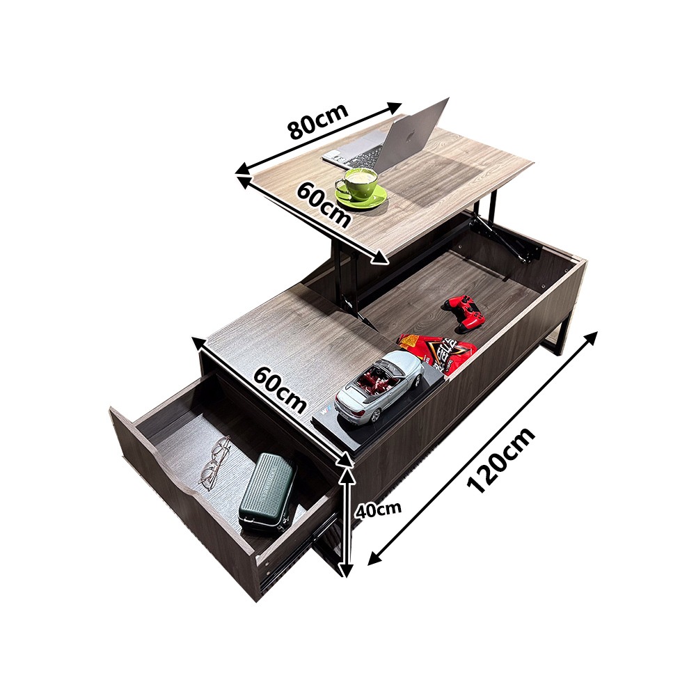 【台灣現貨 123】升降茶几 茶几桌 邊桌 收納茶几 客廳茶几  客廳桌 客廳收納 咖啡桌 會客桌 茶几 免運-細節圖9