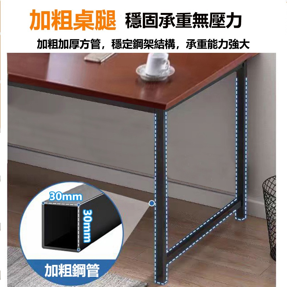 【台灣現貨 084】書桌 電腦桌 120公分書桌 工作桌 組裝簡單 桌子 長桌 學習桌 簡易書桌 方管書桌 可貨到付款-細節圖7