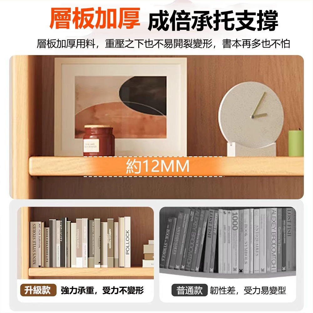 【台灣現貨 458】全實木書櫃 書架 實木書櫃 櫥櫃 展示櫃 櫃子收納櫃 展示櫃 格子櫃 層架 儲物櫃 免運 可貨到付款-細節圖7