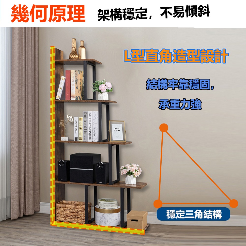 【E家工廠129】專供出口 書架 置物架 展示架 收納架 組裝簡單 客廳隔斷收納櫃 收納層架 多層收納架子  免運-細節圖6