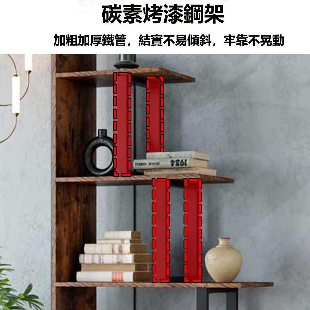 【E家工廠129】專供出口 書架 置物架 展示架 收納架 組裝簡單 客廳隔斷收納櫃 收納層架 多層收納架子  免運-細節圖7