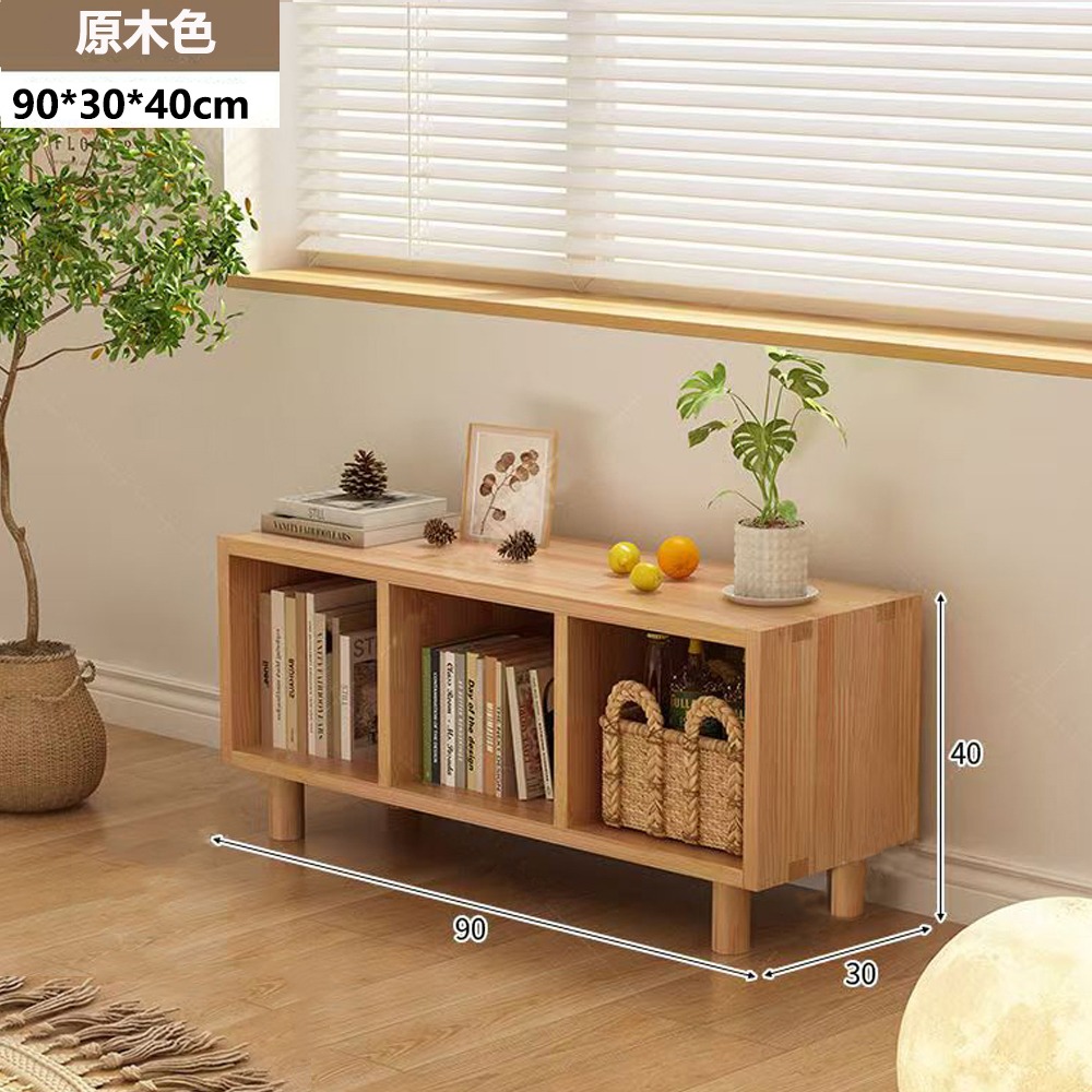 【E家工廠】全實木書櫃 書架 收納櫃 櫥櫃 展示櫃 櫃子 展示櫃 格子櫃 層架 儲物櫃 電視櫃 免運-細節圖2