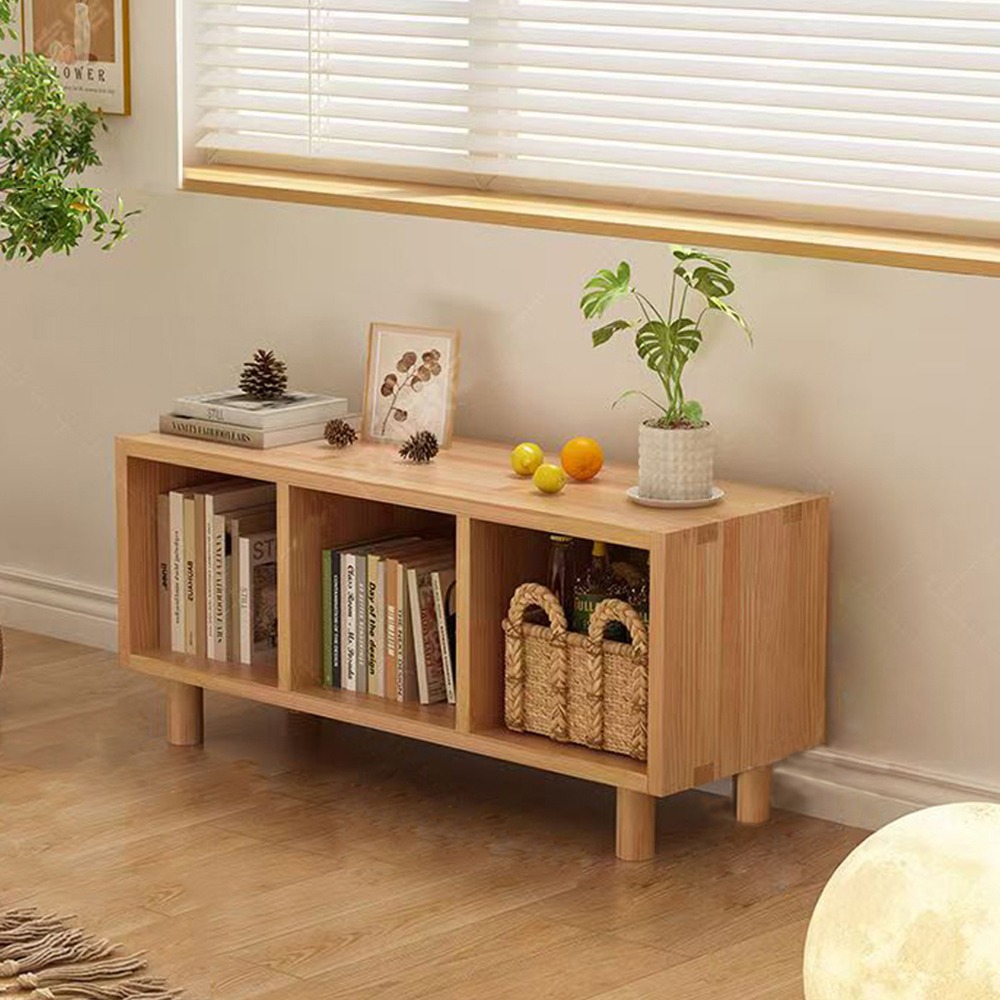 【E家工廠】全實木書櫃 書架 收納櫃 櫥櫃 展示櫃 櫃子 展示櫃 格子櫃 層架 儲物櫃 電視櫃 免運-細節圖4