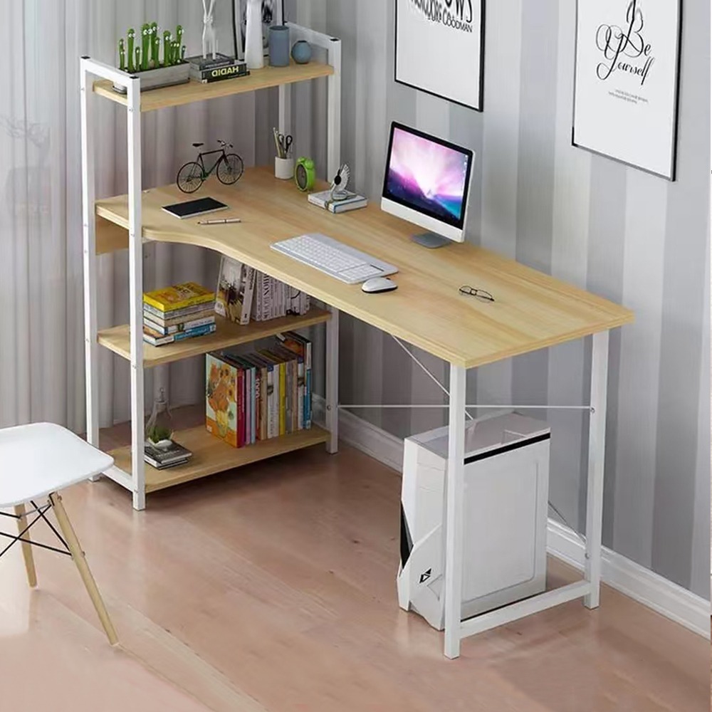 【台灣現貨 338】書桌 電腦桌 書桌收納 側櫃書桌 側架書桌 工作桌 書桌收納架 書桌收納櫃 長桌 免運 可貨到付款-細節圖2