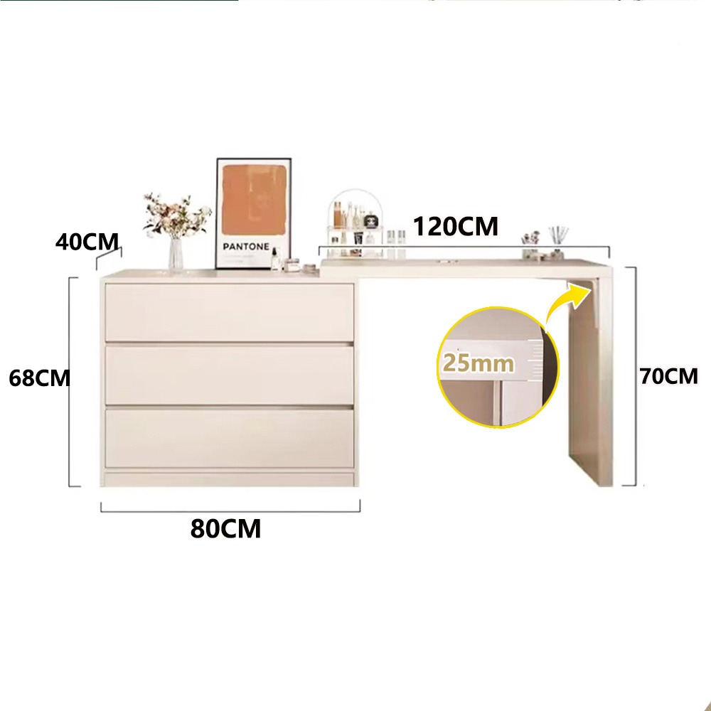 【台灣現貨 031】120公分梳妝台  化妝桌 化妝臺 大容量化妝桌 梳妝桌 梳妝台 收納化妝桌 免運 可貨到付款-細節圖10