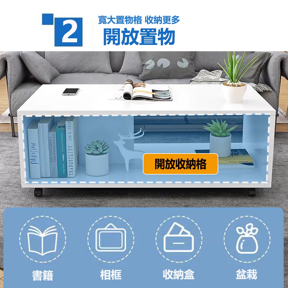 【台灣現貨 221】移動茶几 茶几桌 茶几 邊桌 收納茶几 咖啡桌 會客桌 茶几 免運  可貨到付款-細節圖4