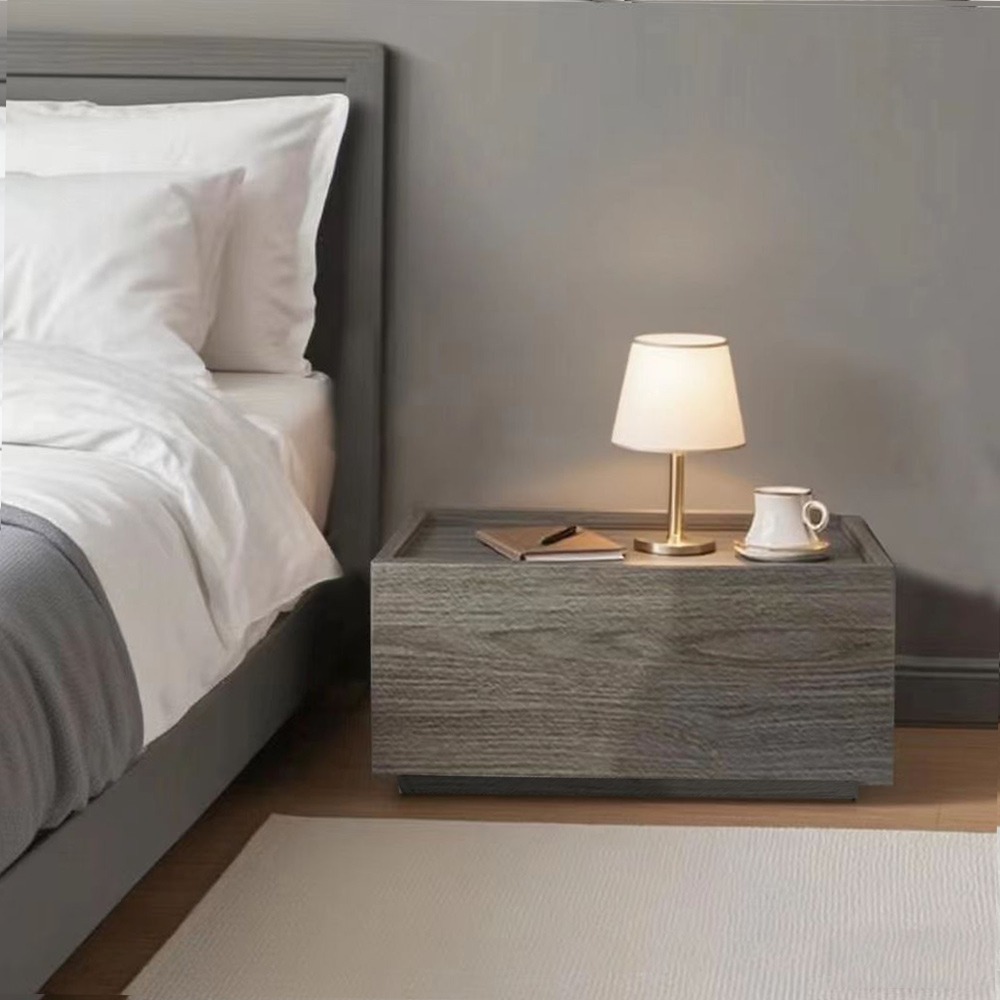 【台灣現貨 227】60公分床頭櫃 簡易床邊櫃 組合床頭櫃 床邊桌 小型邊桌 帶滑軌抽屜櫃 小櫃子 免運 可貨到付款-細節圖2